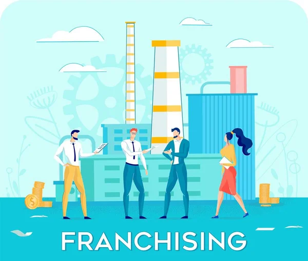 Forretningsavtale om Franchising Rights Transfer . – stockvektor