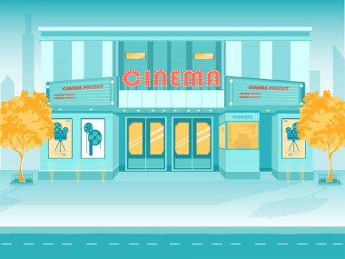 Şehir Caddesindeki Sinema Binası Modern İnşaat