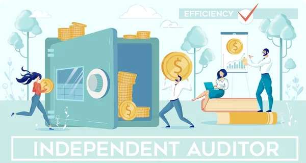 Achieving Greater Efficiency Through Auditing — Stock Vector