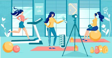 Esmer ve Gevşek Saçlı Çekim Videosu Spor Salonunda