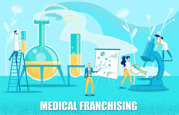 Licencia de franquicia y marca registrada de productos médicos . — Archivo Imágenes Vectoriales