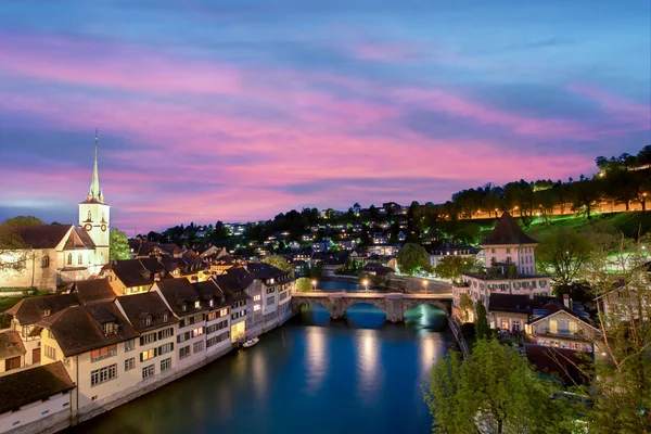 Bern. Obrázek z Bernu, hlavní město Švýcarska, během dramati — Stock fotografie