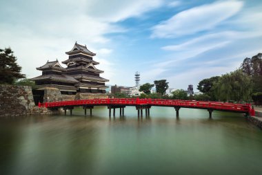Nagono City, Japa mavi gökyüzü karşı Matsumoto Kalesi