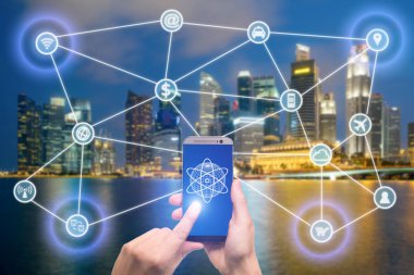 Akıllı telefon gibi bağlı telefon aygıtlarının ağ, tablet,