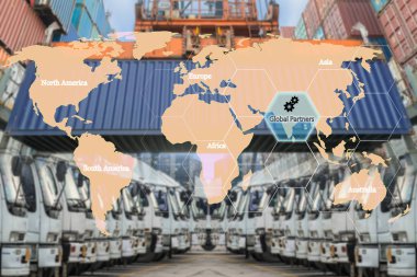 Global lojistik ortaklık bağlantısı konteyner kargo f eşleyin