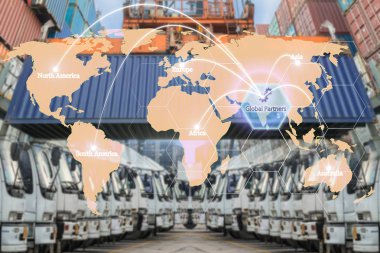 Global lojistik ortaklık bağlantısı konteyner kargo f eşleyin