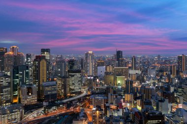 Osaka şehir şehir manzarası Simgesel Yapı Umeda District içinde Os