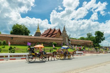 The horse carriage in Lampang at Wat Phra That Lampang Luang , L clipart