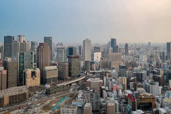 Osaka City Views from Umeda Sky Building in Osaka city, Japão . — Fotografia de Stock