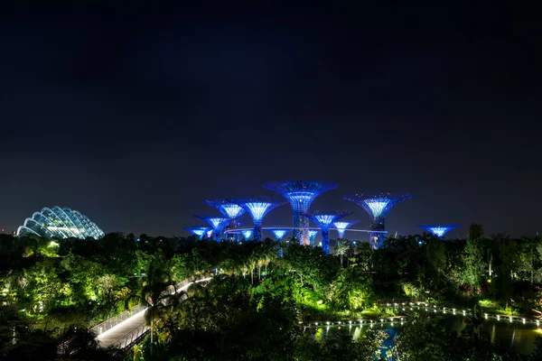 Supertree Bahçe geceleri, Körfez, Singapur Bahçe