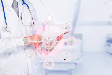 Dijital tablet otomasyon app kullanarak akıllı tıp doktor 