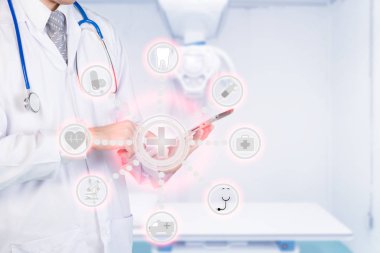 Dijital tablet otomasyon app kullanarak akıllı tıp doktor 