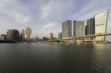 Macau (Makao), Çin görüntüsü. Gökdelen otel ve Kumarhane kurmak