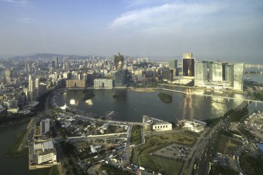 Macau (Makao), Çin görüntüsü. Gökdelen otel ve Kumarhane kurmak