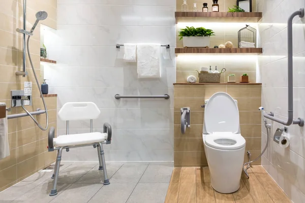 Devre dışı bırakılmış veya yaşlı insanlar için banyo iç. Handrai