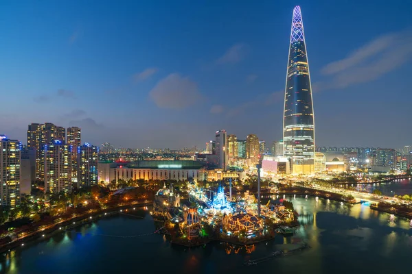 South Korea skyline of Seoul, The best view of South Korea with — Stock Photo, Image