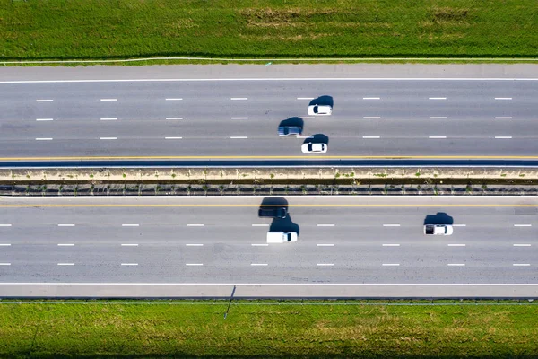 Arial view of Modern transport with Expressway Road highwa — Stok Foto