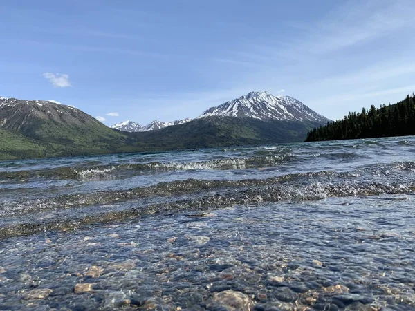 Paisaje Bosques Ríos Montañas Yukón Canadá Frontera Con Alaska — Foto de Stock