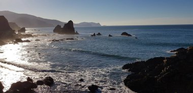 İspanya 'da Bask Bölgesi' nde günbatımı