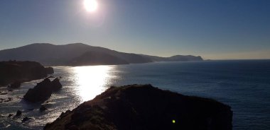 İspanya 'da Bask Bölgesi' nde günbatımı