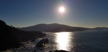 İspanya 'da Bask Bölgesi' nde günbatımı