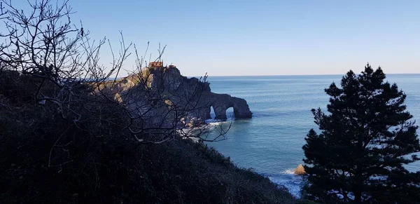 Gaztelugatxe Isolotto Sulla Costa Del Golfo Biscaglia Bermeo Paesi Baschi — Foto Stock
