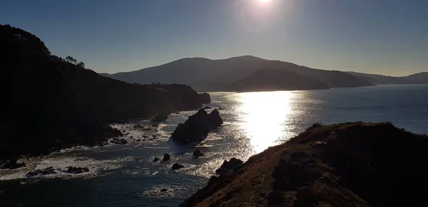 Puesta Sol Costa Del País Vasco España —  Fotos de Stock