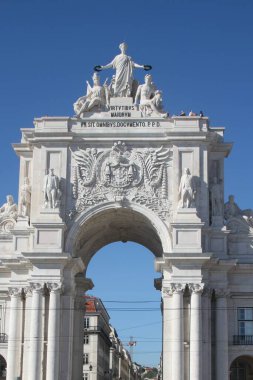 Lizbon, Portekiz, 22 Ekim 2015: Lizbon Anıtı manzarası