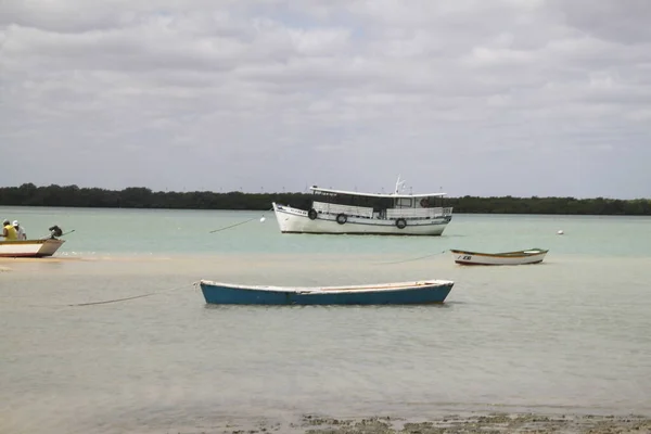 Landschaft Eines Fischerbootes Auf Der Halbinsel Galinhos Rio Grande Norte — Stockfoto