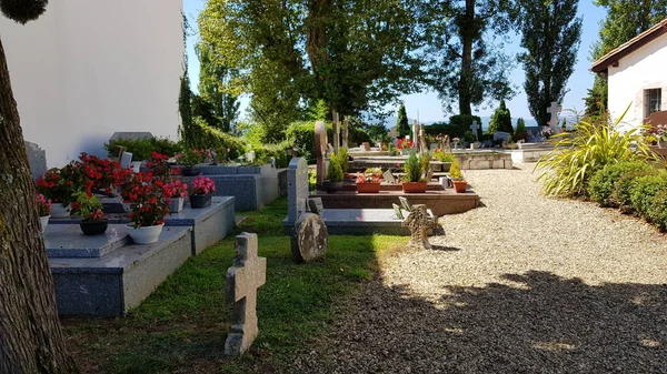 Aquitaine França Agosto 2019 Imagens Cemitério Uma Pequena Cidade Rural — Fotografia de Stock