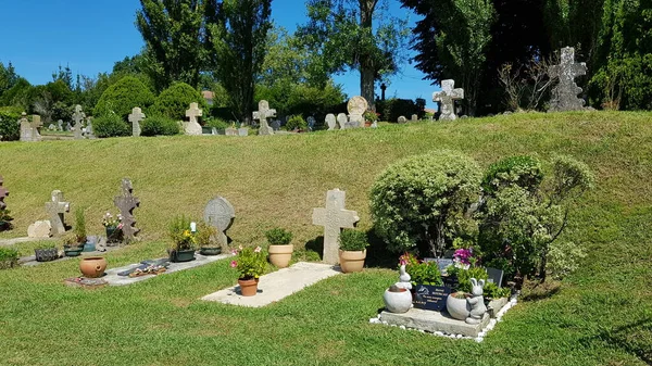 Aquitania Francia Agosto 2019 Immagini Cimitero Una Piccola Città Rurale — Foto Stock