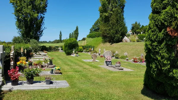 Aquitaine França Agosto 2019 Imagens Cemitério Uma Pequena Cidade Rural — Fotografia de Stock