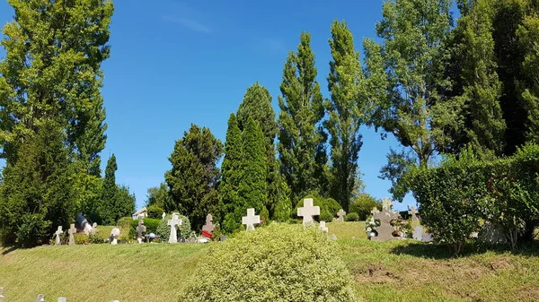 Aquitaine França Agosto 2019 Imagens Cemitério Uma Pequena Cidade Rural — Fotografia de Stock