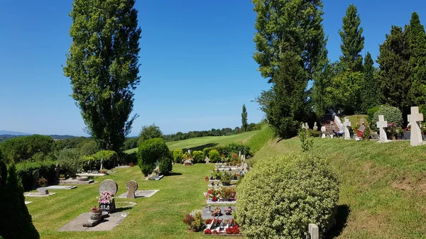 Aquitaine França Agosto 2019 Imagens Cemitério Uma Pequena Cidade Rural — Fotografia de Stock