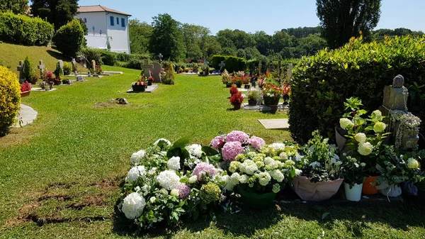 Aquitania Francia Agosto 2019 Immagini Cimitero Una Piccola Città Rurale — Foto Stock