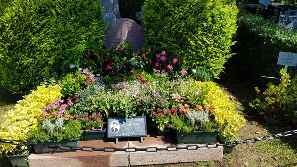 2019 Aquitaine France August 2019 Images Cemetery Small Local Town — 스톡 사진