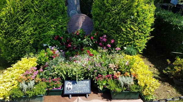 Aquitaine France August 2019 Images Cemetery Small Rural Town Aquitaine — стокове фото