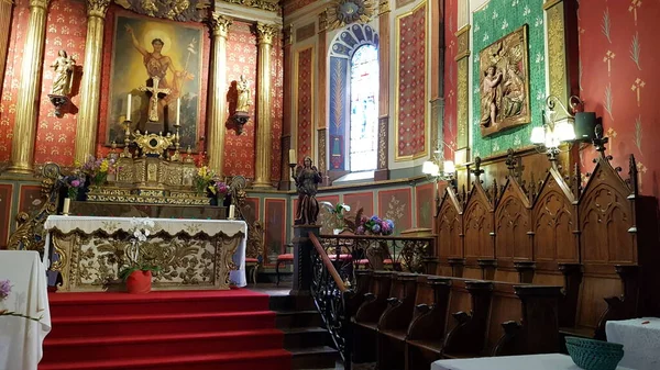 Innenraum Einer Alten Kirche Aquitanien Frankreich — Stockfoto