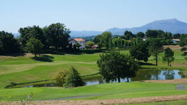 Landschaft Eines Golfplatzes Aquitanien Frankreich Ein Sonniger Tag — Stockfoto