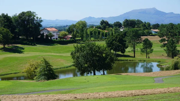 Paisagem Campo Golfe Aquitânia França Dia Ensolarado — Fotografia de Stock