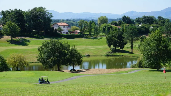 Landskap Golfbana Aquitaine Frankrike Solig Dag — Stockfoto