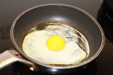 Tavada kızarmış yumurta pişirmek.