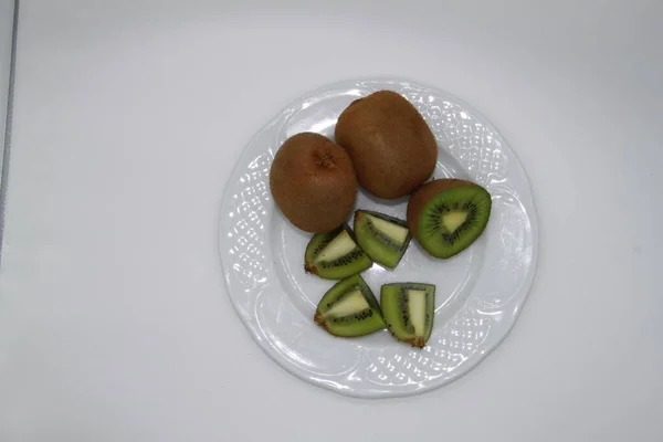 Heerlijke Kiwi Gesneden Verschillende Vormen — Stockfoto