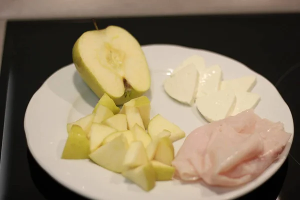 Desayuno Saludable Delicioso Plato Blanco — Foto de Stock