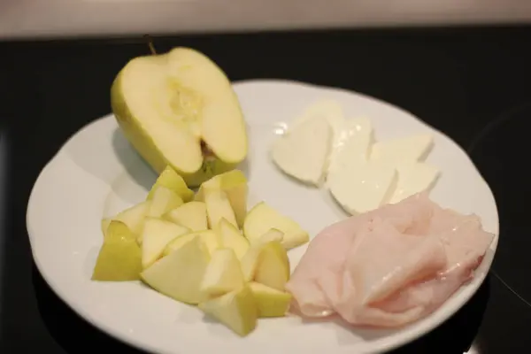 Desayuno Saludable Delicioso Plato Blanco — Foto de Stock