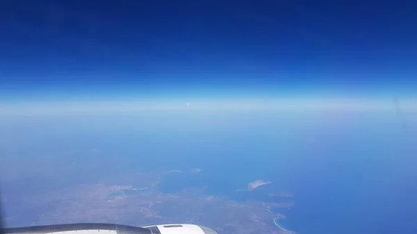 Paisaje Aéreo Fotografiado Desde Avión Que Voló Desde Bilbao Estambul — Foto de Stock