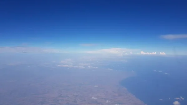 Paisaje Aéreo Fotografiado Desde Avión Que Voló Desde Bilbao Estambul — Foto de Stock