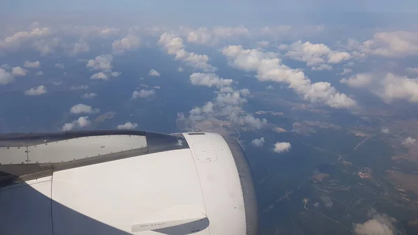 Paisaje Aéreo Fotografiado Desde Avión Que Voló Desde Bilbao Estambul — Foto de Stock