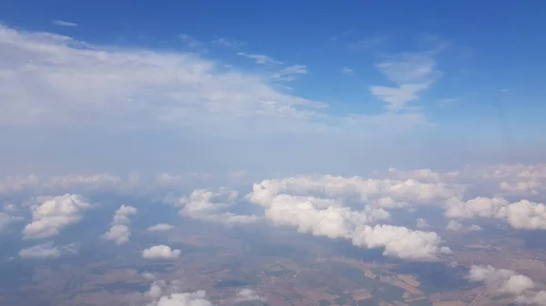 ビルバオ発イスタンブール行きの飛行機から撮影された空中風景 — ストック写真