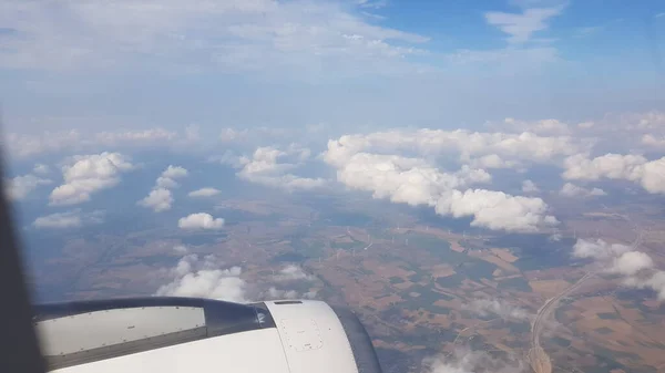 Paisaje Aéreo Fotografiado Desde Avión Que Voló Desde Bilbao Estambul — Foto de Stock